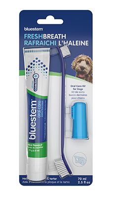 Bluestem Trousse de soins dentaires pour chiens - Saveur menthe/vanille
