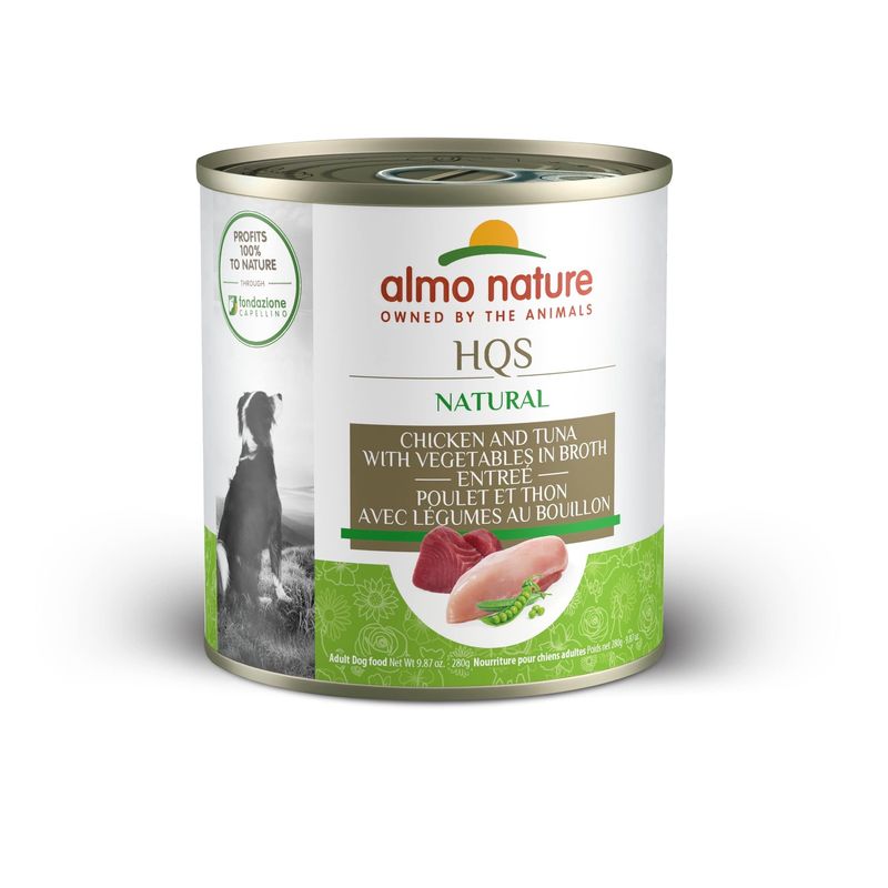 Almo Nature HQS Natural conserve pour chien - Entrée de poulet et thon avec légumes / 280g