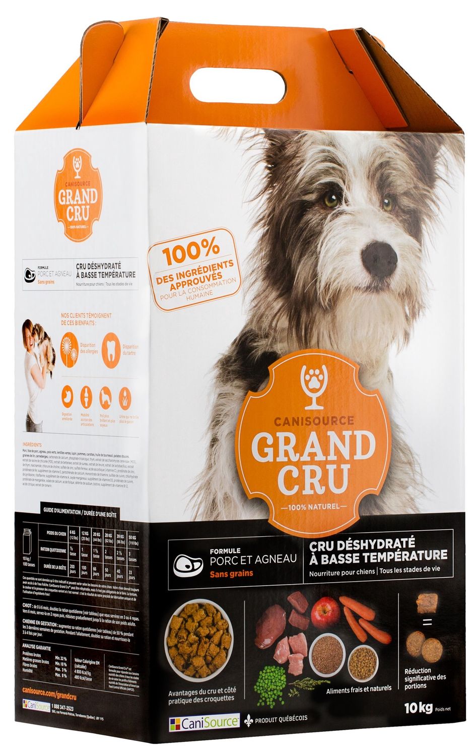 Canisource Grand Cru nourriture pour chien - Porc &amp; agneau sans grains / 10 kg