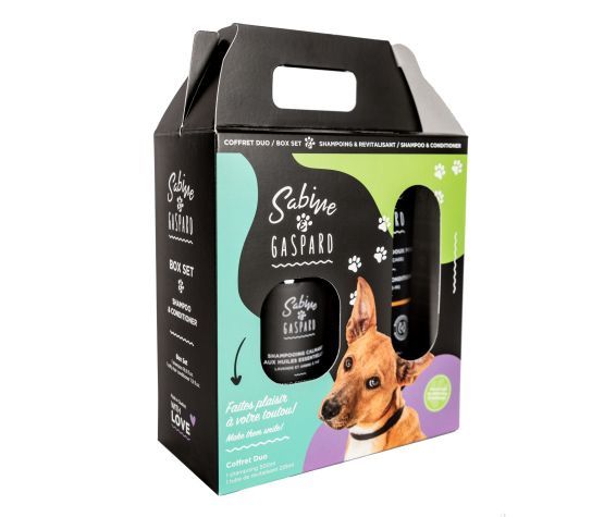 Sabine et Gaspard - Coffre Duo Lanoline / Shampoing 500ml &amp; Revitalisant 225ml