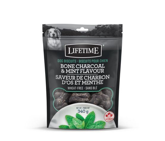 Lifetime Biscuits - Saveur charbon d&#39;os/menthe (340g)