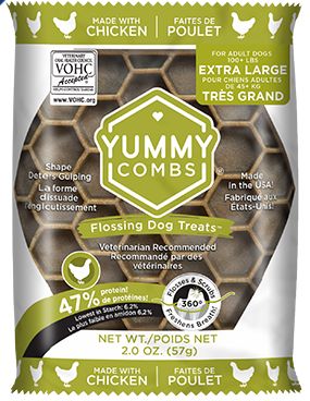 Yummy Combs - Gâterie dentaire pour chiens au poulet / Format essai, Format: TG (XL) - Unité