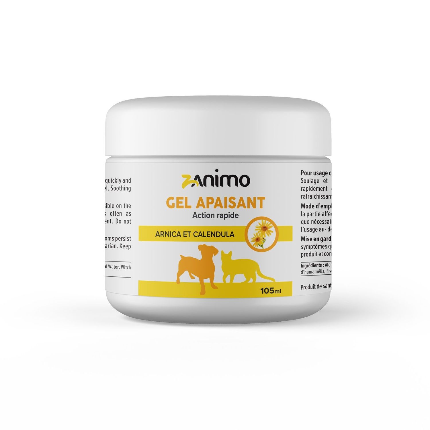 Zanimo Gel apaisant - Arnica et calendula, pour chien et chat / 105 ml