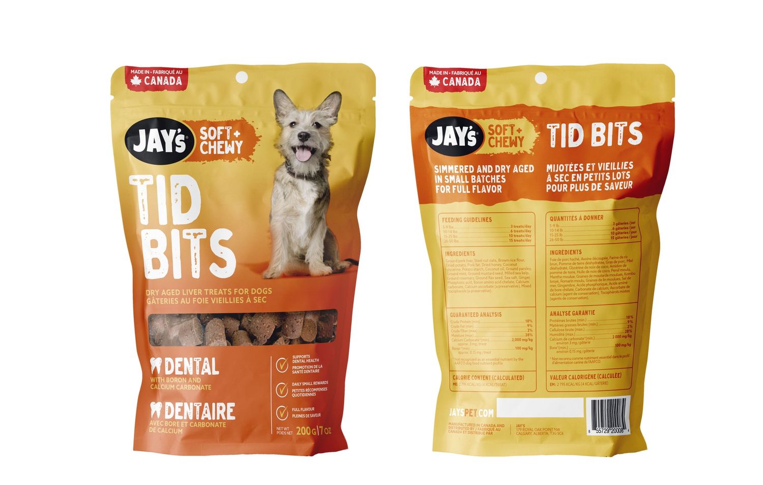 Jay&#39;s Tid Bits - Gâteries dentaires pour chien / 200g, Format: 200 g