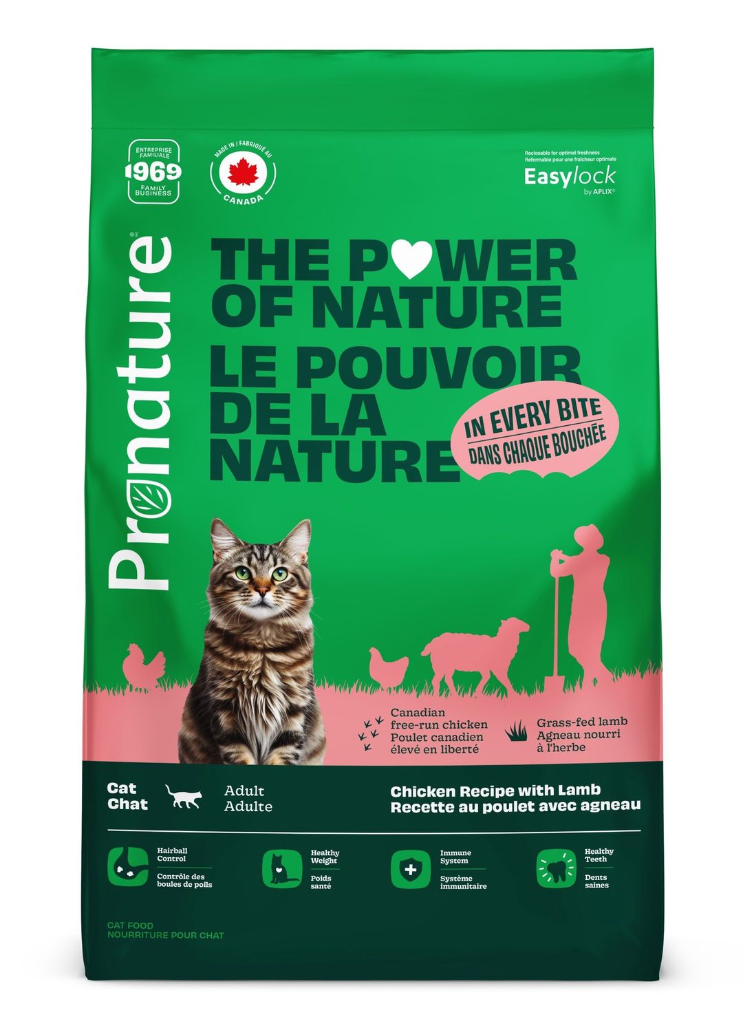 Pronature chat adulte - Recette poulet avec agneau, Format: 5 kg
