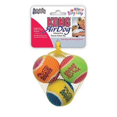 Kong Squeaker Air - Balles de fête moyennes / Paquet de 3