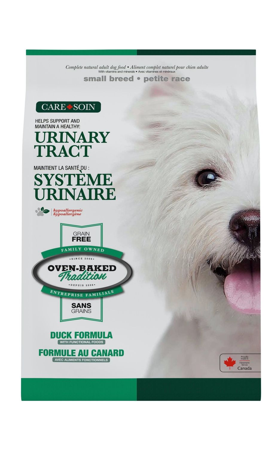 OBT Nourriture sans grains pour chien de petite race / Système urinaire - Canard 4 lb, Format: 4 lb