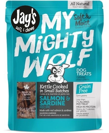 Jay&#39;s My Mighty Wolf - Gâteries pour chien / Saumon &amp; Sardine, Format: 454 g