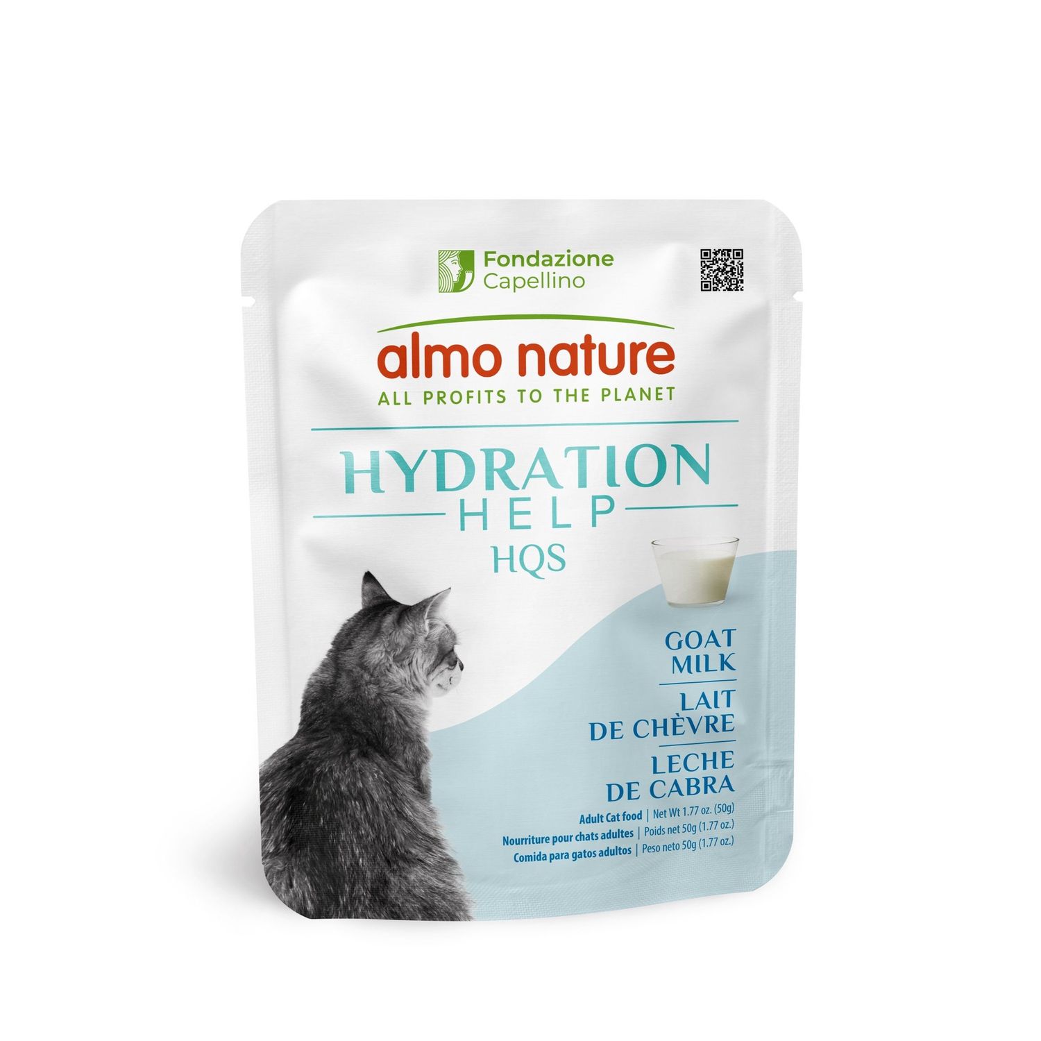 Almo Nature HQS - Aide hydratation pour chat / Lait de chèvre 50g