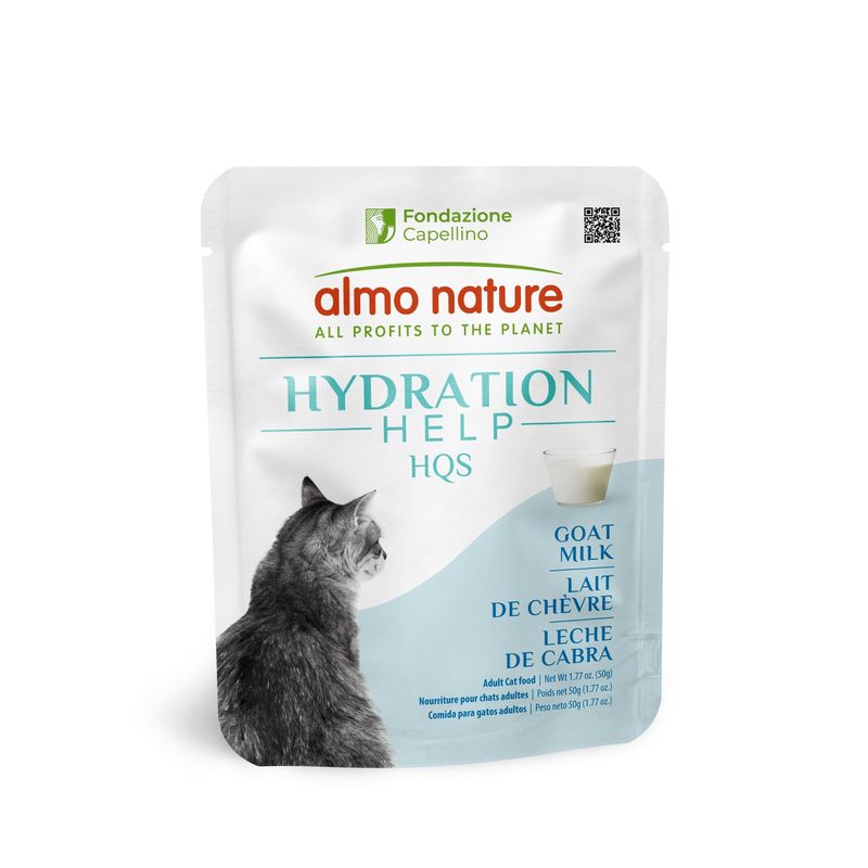 Almo Nature HQS - Aide hydratation pour chat / Lait de chèvre 50g