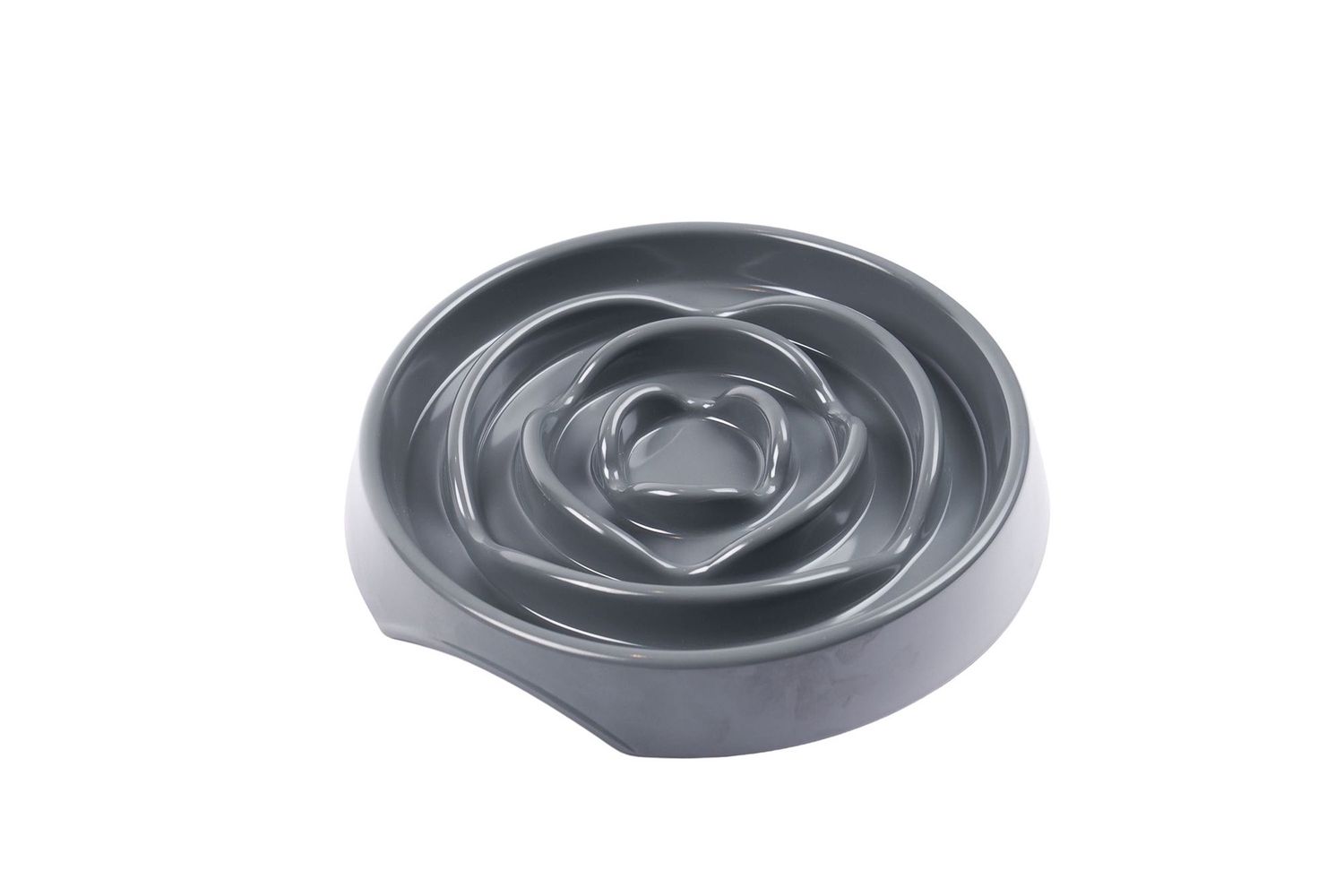 Messy Mutts - Bol ralentisseur pour chien ou chat, 1.75 tasse / Gris