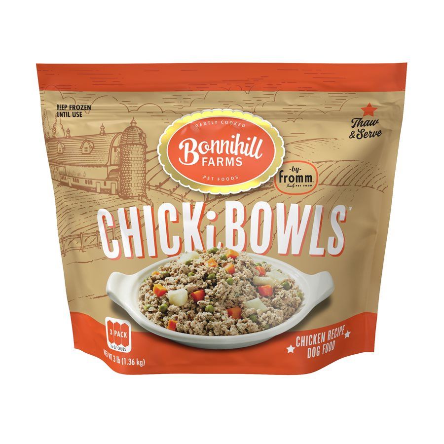 Fromm Bonnihill &quot;CHICKiBOWLS&quot; - Nourriture cuite congelée pour chien / Poulet - Sac 3 x 16 oz