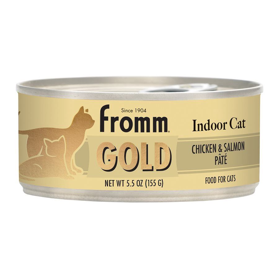 Fromm Gold - Pâté pour chat d&#39;intérieur / Poulet &amp; Saumon 155g