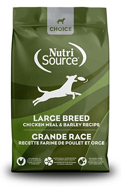 Nutrisource Choice - Nourriture sèche pour chien adulte de grande race / Poulet et orge / 40 lb
