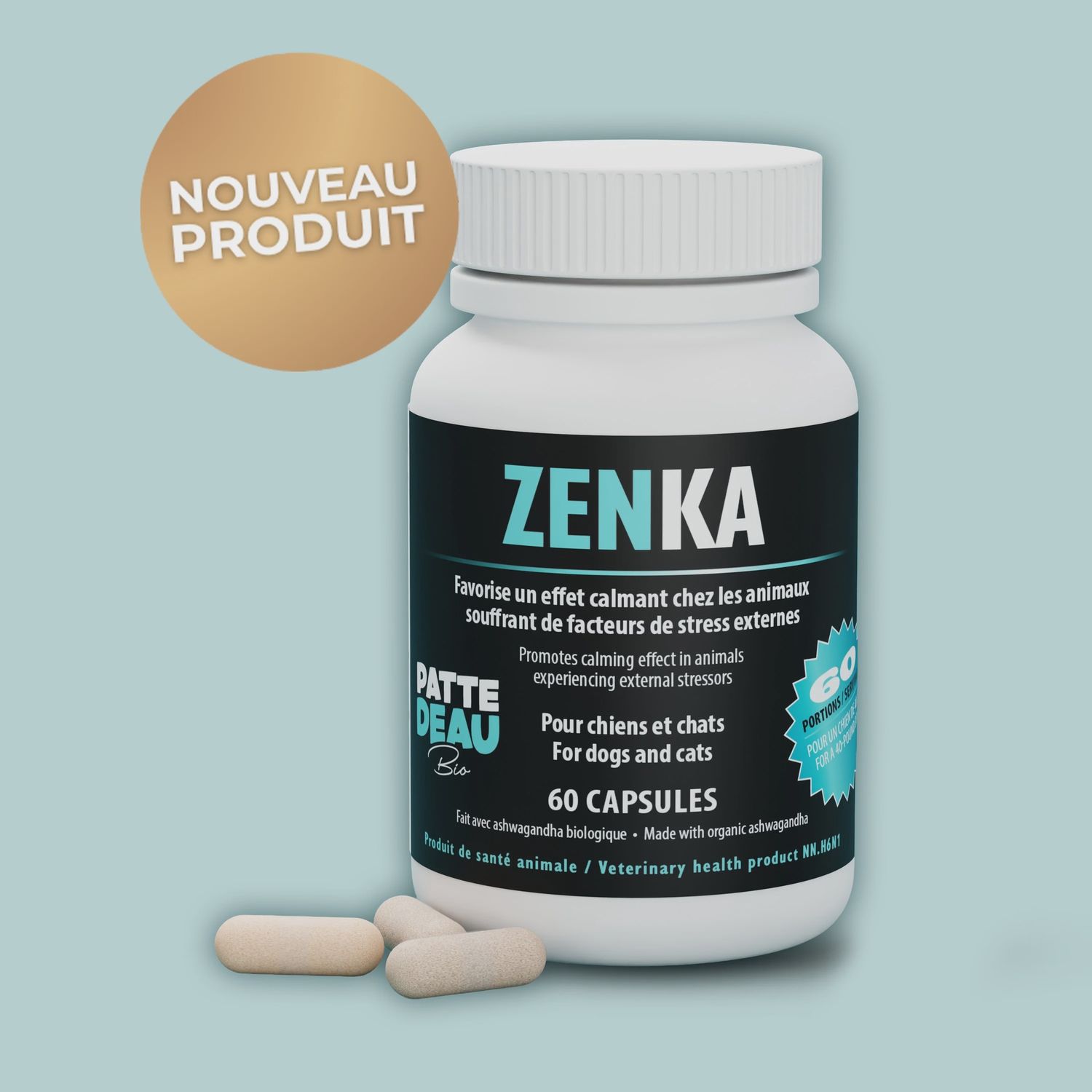 Pattedeau Bio - Zenka / Pot 60 capsules