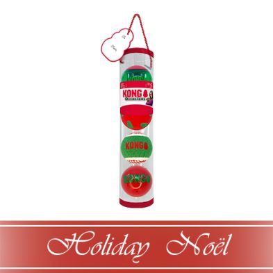 Kong® HOLIDAY Occasions Balls Medium Dog Toy (4 Pack)