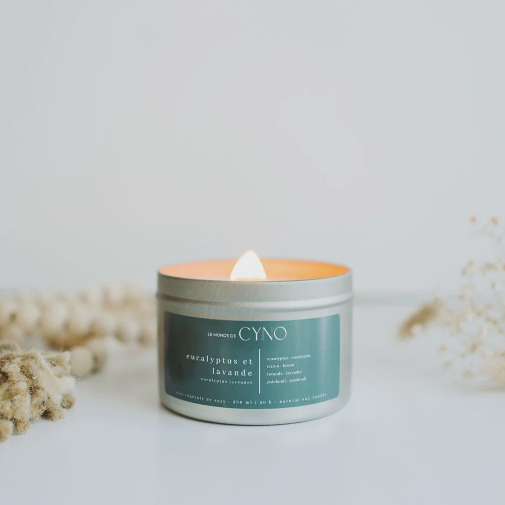 Cyno bougie de soya / Eucalyptus &amp; Lavande