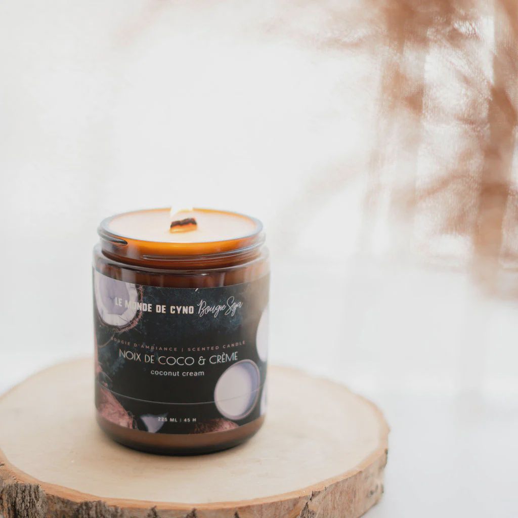 Cyno bougie de soya / Collection verre 225 ml - Noix de coco &amp; Crème