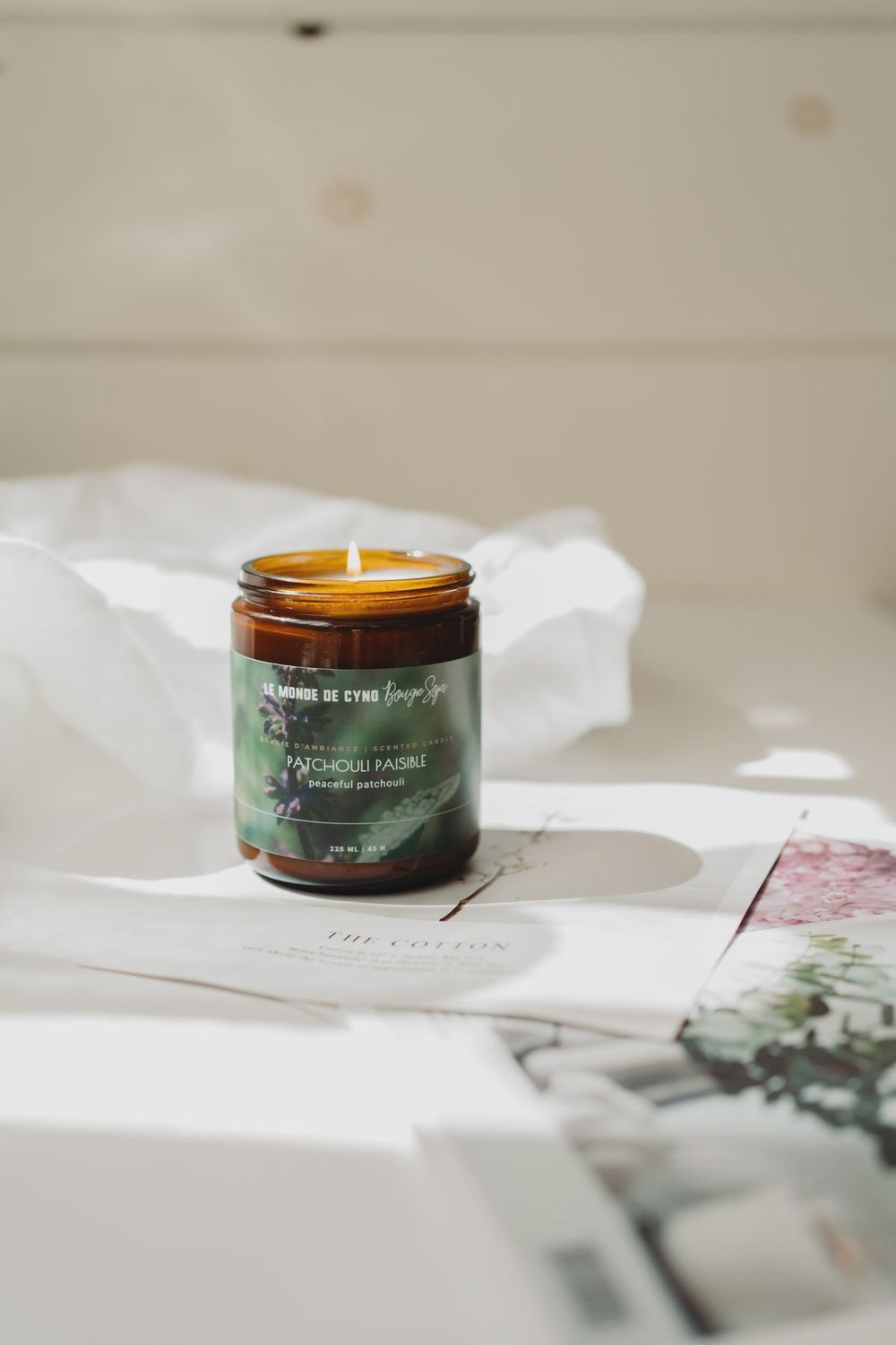 Cyno bougie de soya / Collection verre 225 ml - Patchouli paisible