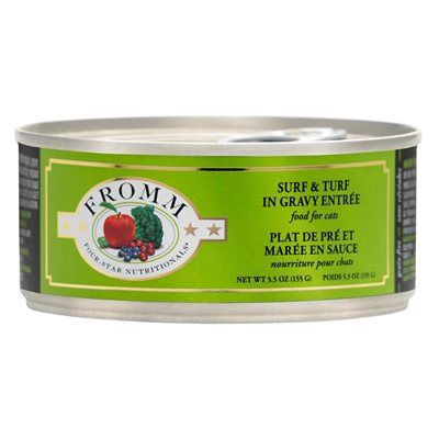 Fromm conserve pour chat / Plat émincé en sauce - Pré & Marée 5.5 oz Fromm conserve pour chat / Plat émincé en sauce - Pré & Marée 5.5 oz