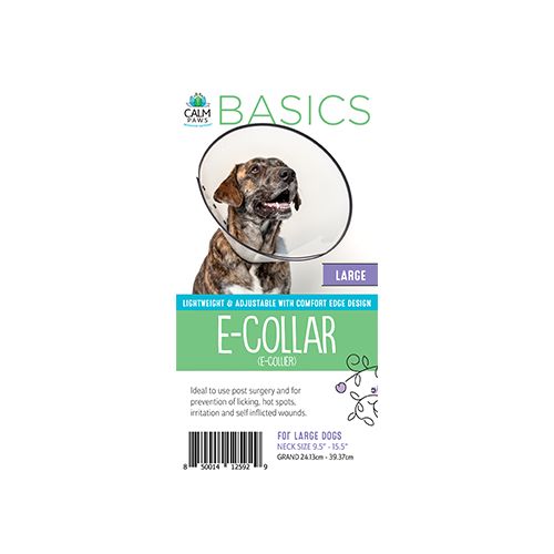 Calm Paws - Collier élisabéthain pour chiens, Taille: L/G (9.5-15.5 po)