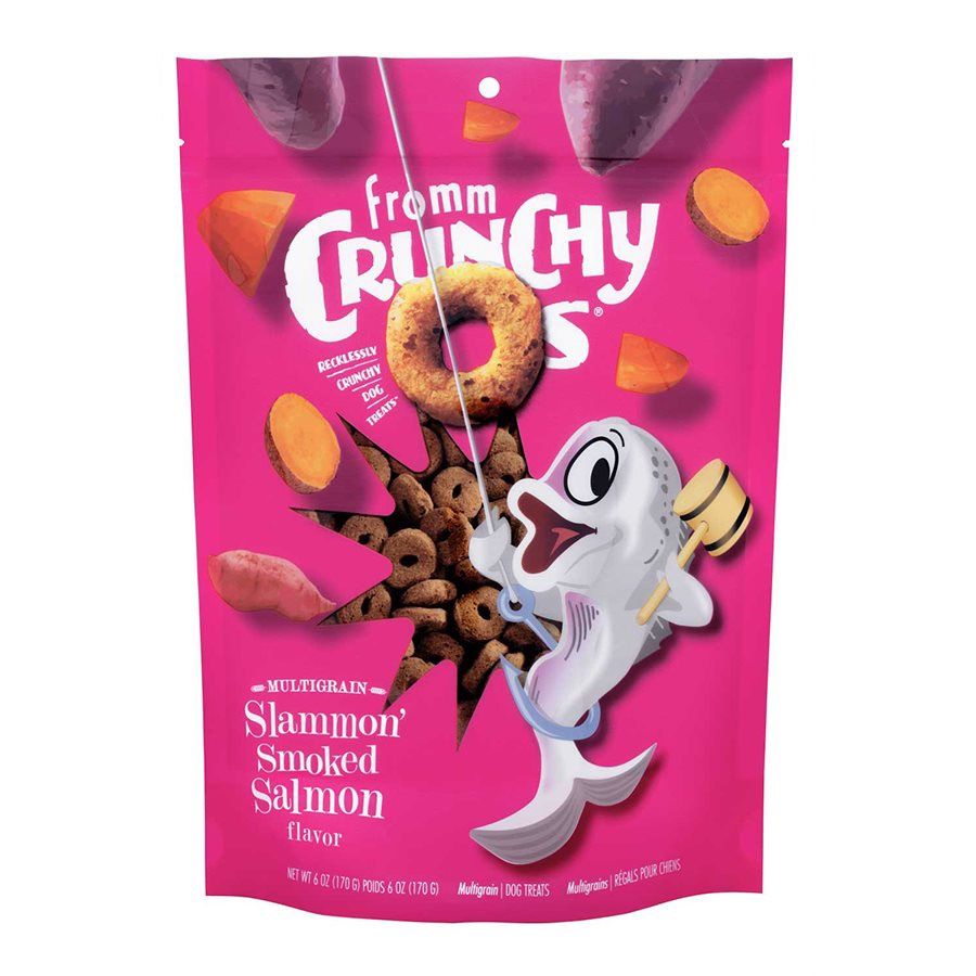 Crunchy O's - Gâterie croquante pour chien/Saumon fumé, Format: 6oz