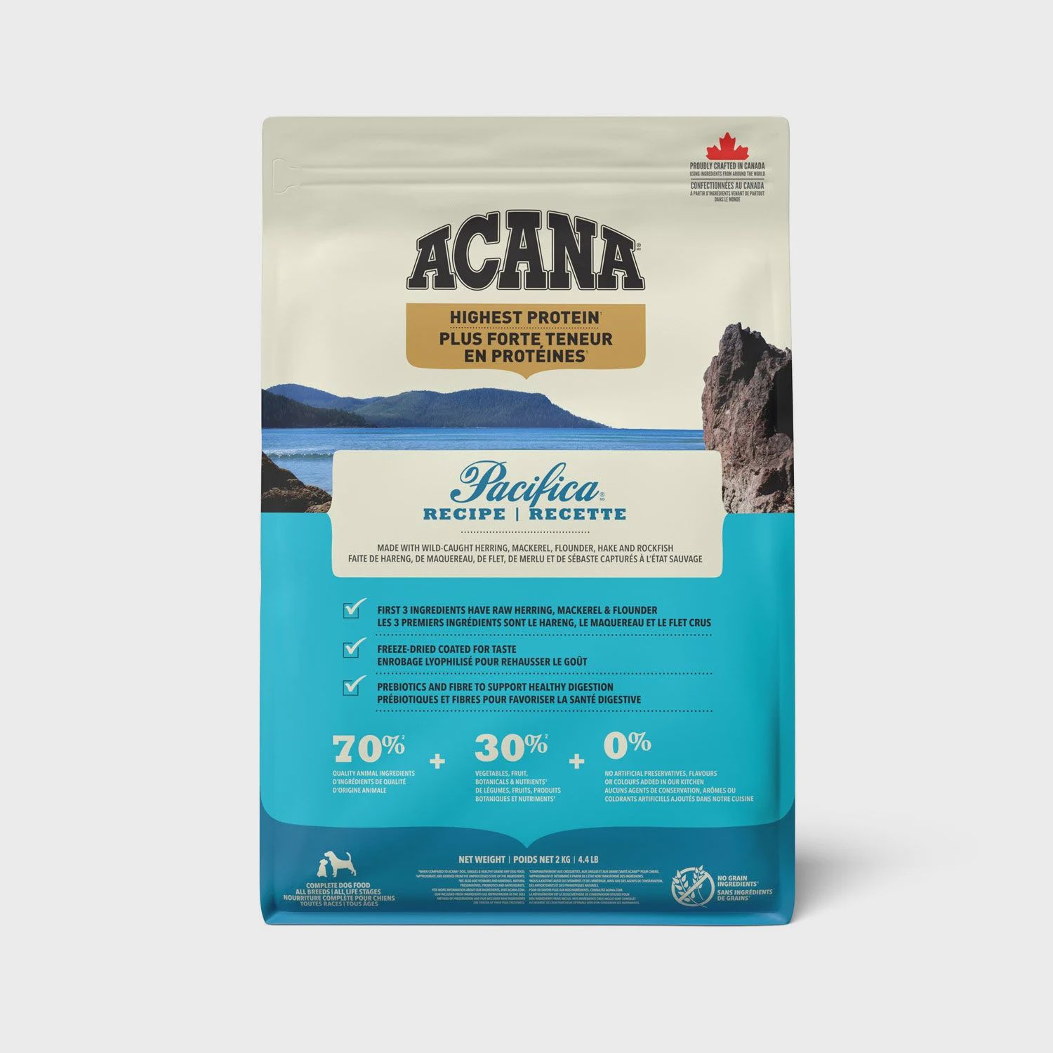 Acana Haute Protéine - Nourriture pour chien / Pacifica, Format: 2 kg
