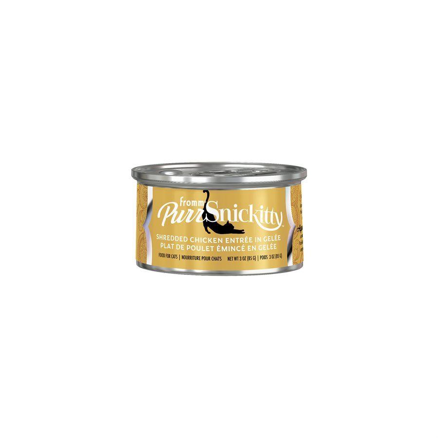 Fromm Purrsnickitty - Conserve pour chat / Poulet émincé en gelée - 3 oz (85 g)