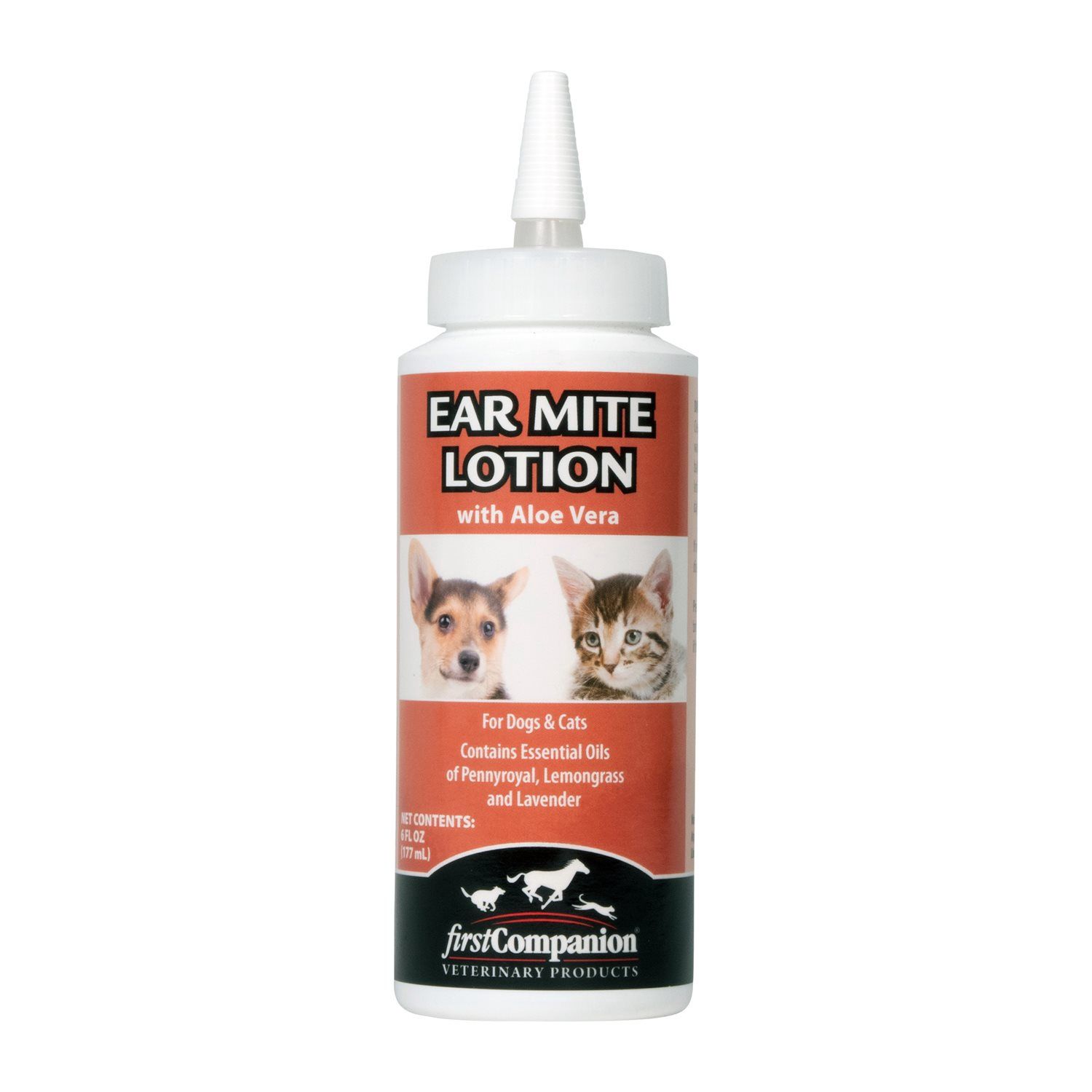 Lotion pour mite d'oreille, chien et chat / 6 oz