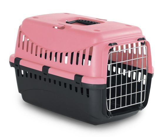 Bergamo - Gipsy / Cage de transport avec porte en métal, Couleur: Corail, Taille: Petit (46x31x32 cm)