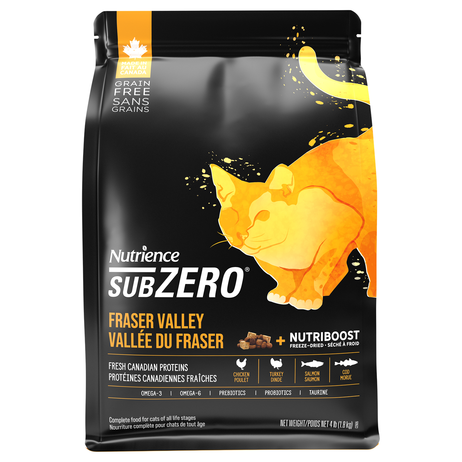Nutrience Subzero - Chats tous stades de vie / Vallée du fraser, Format: 1.8 kg (4 lb)
