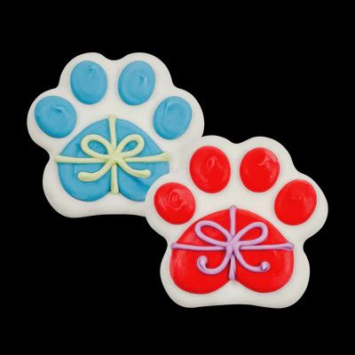 Biscuits B&amp;R / Pattes d'anniversaire (rose ou bleu)