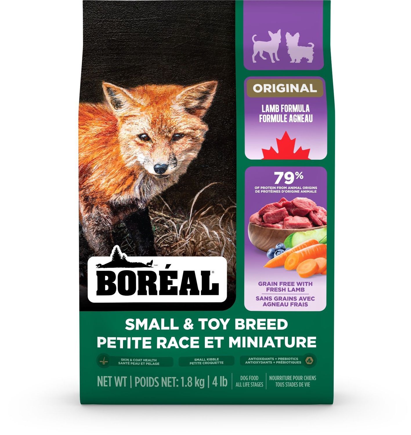 Boréal Original chien miniature et petite race - Agneau sans grains, Format: 1.8 kg (4.4 lb)