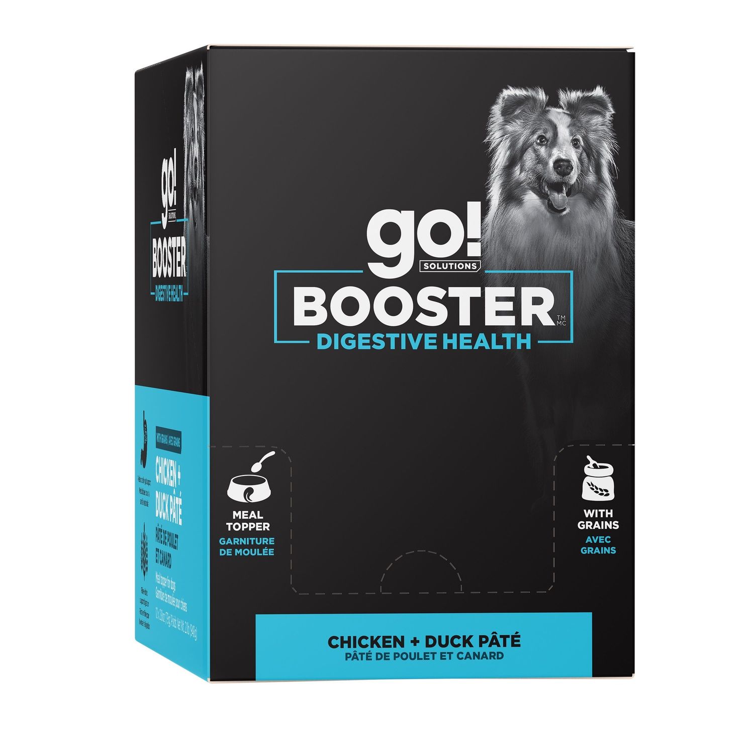 Go! Booster pour chien - Digestion pâté de poulet et canard / Caisse de 12