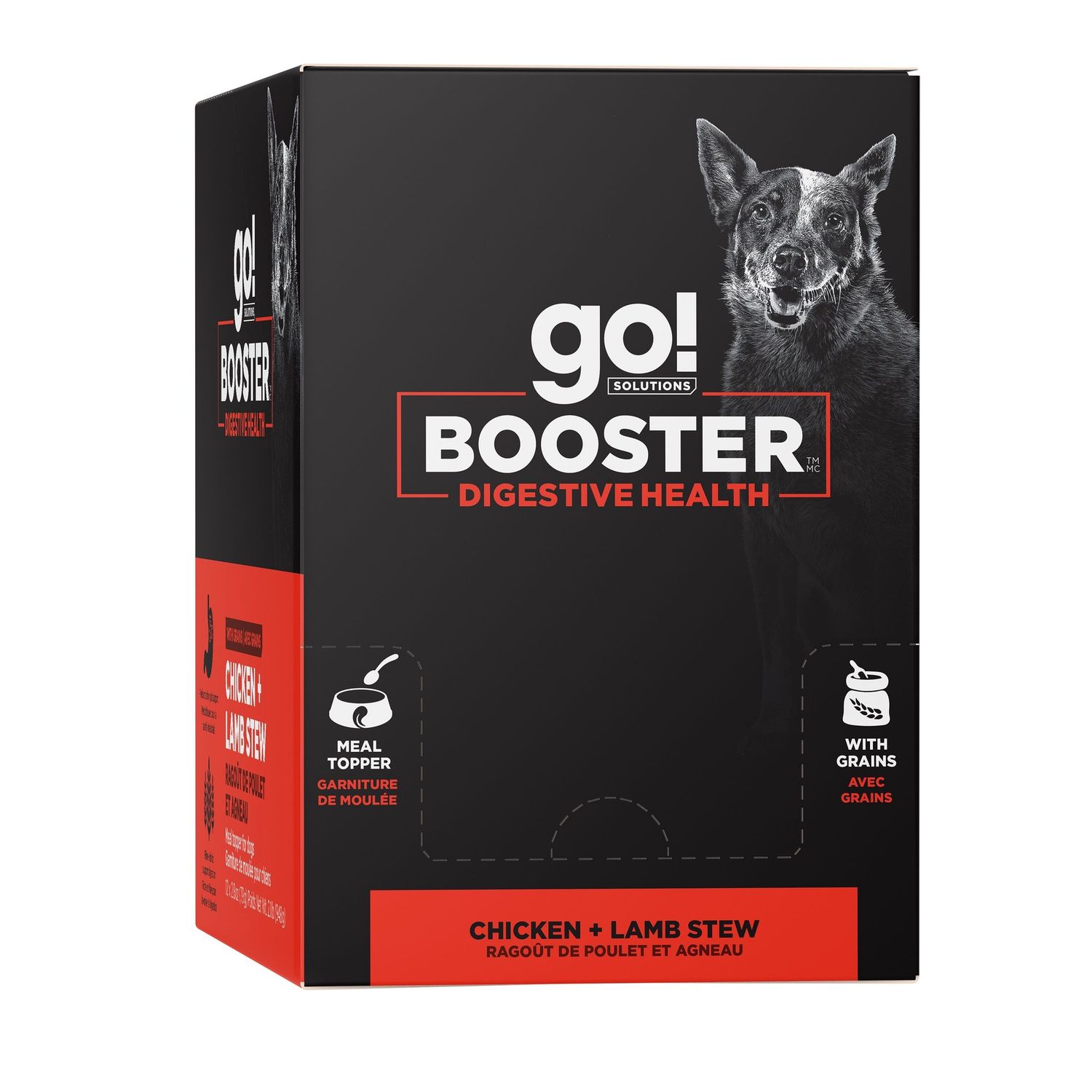 Go! Booster pour chien - Digestion ragoût poulet et agneau  / Caisse de 12