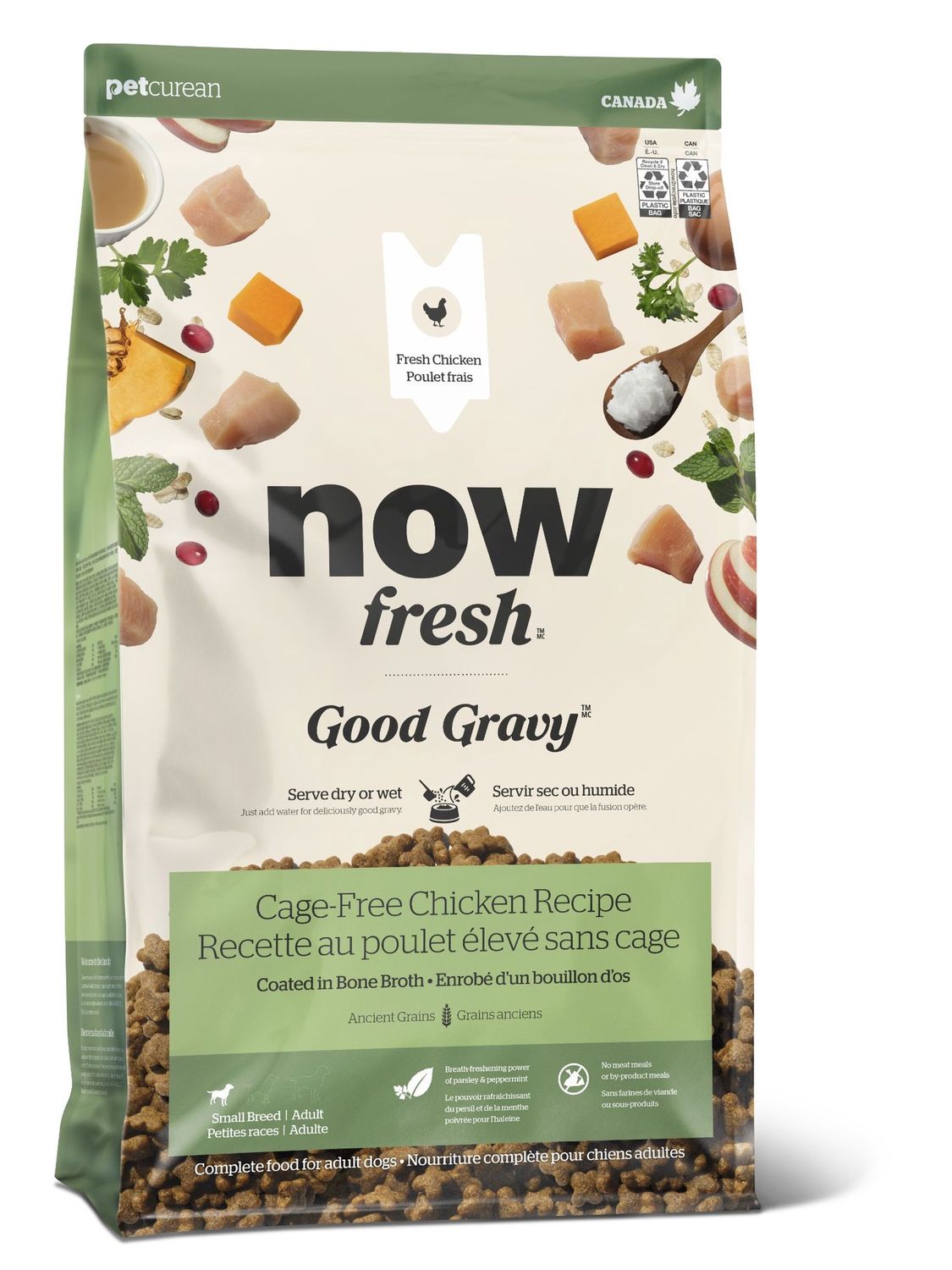Now Fresh Good Gravy - Nourriture chien petite race / Poulet &amp; Grains anciens, Format: 3.5 lb