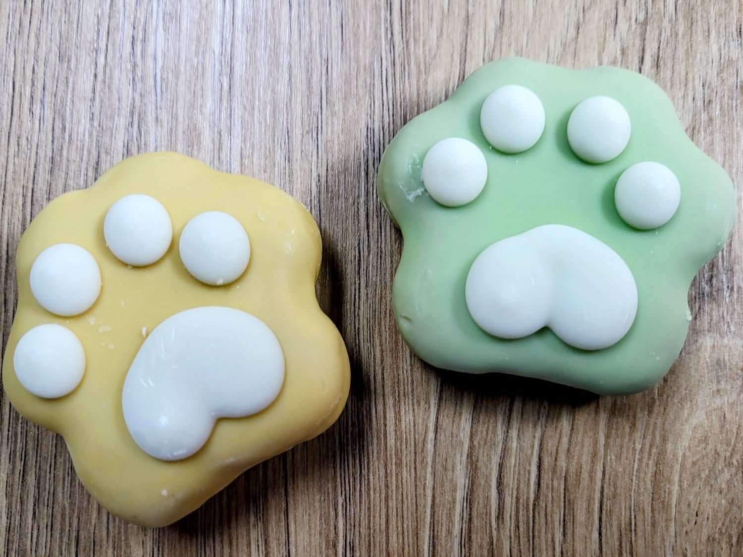 Biscuits B&amp;R - Mini Pattes printanières (jaune/vert)