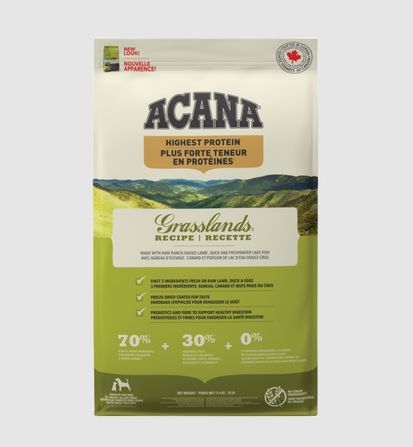 Acana Haute Protéine - Nourriture pour chien / Grasslands, Format: 11.4 kg
