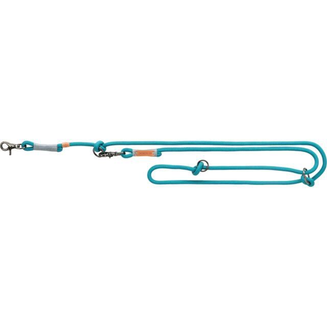 Trixie Be Nordic - Laisse ajustable en corde TURQUOISE, Taille: S/M