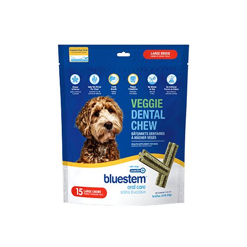 Bluestem - Bâtonnets dentaires végé pour grand chien / Paquet de 15