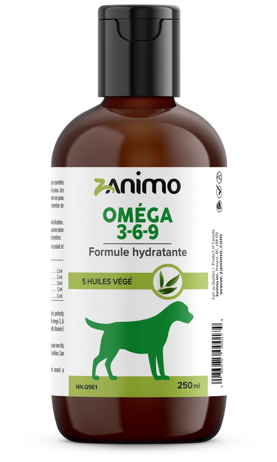Zanimo Oméga 3-6-9 pour chien / 250 ml