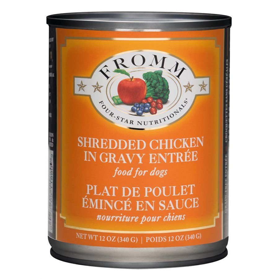 Fromm Four Star - Conserve pour chien / Plat de poulet émincé en sauce - 12oz
