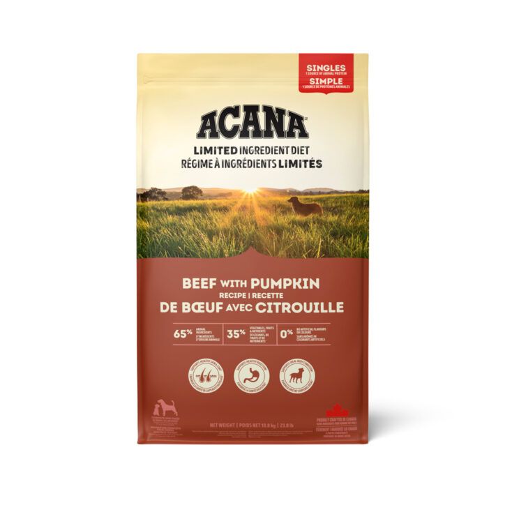 Acana Singles - Nourriture pour chien / Bœuf &amp; Citrouille - 10.8 kg