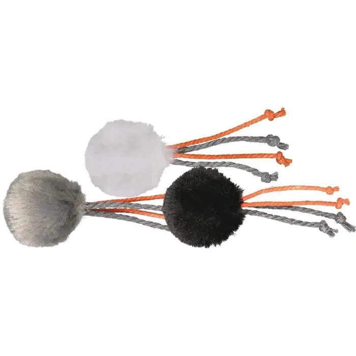 Trixie - Balle en peluche avec clochette, couleurs assorties