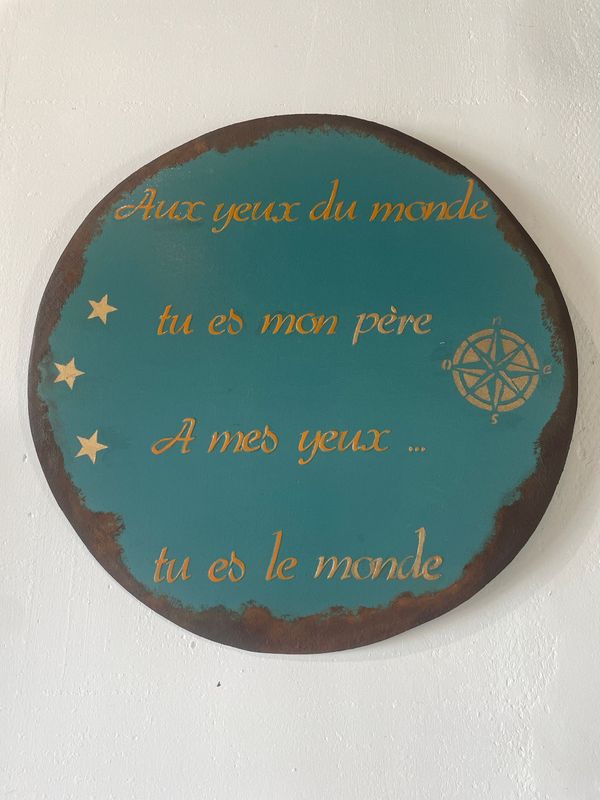 PLAQUE EMAILLEE RONDE