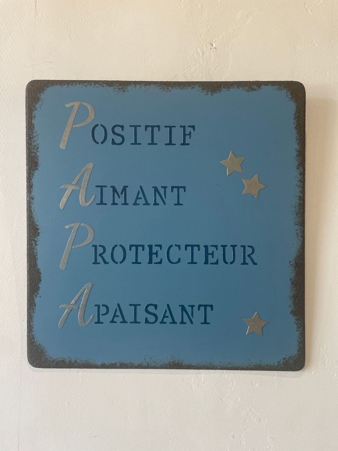 PLAQUE EMAILLEE "PAPA"