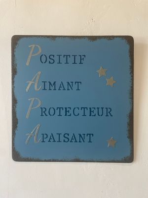 PLAQUE EMAILLEE "PAPA"