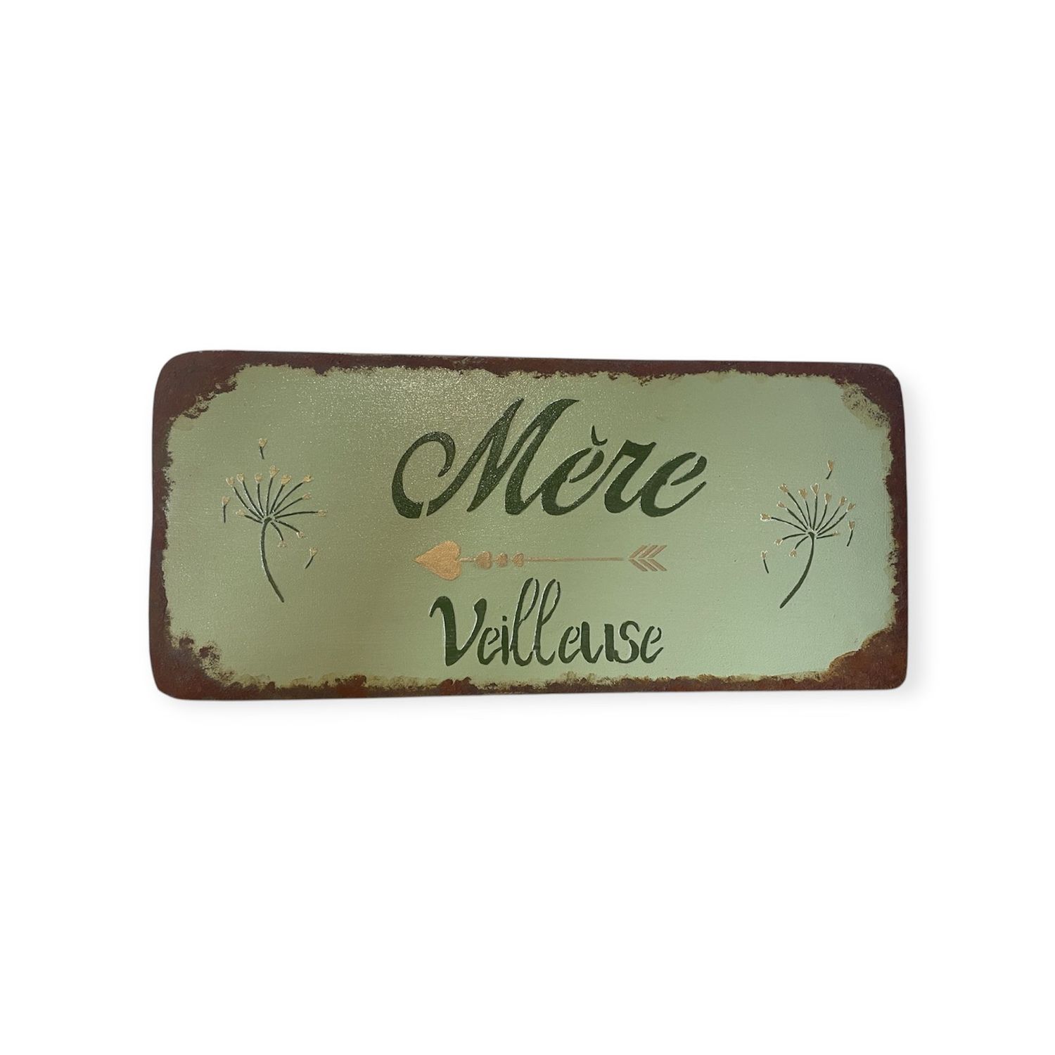 PLAQUE EMAILLE "MERE VEILLEUSE"