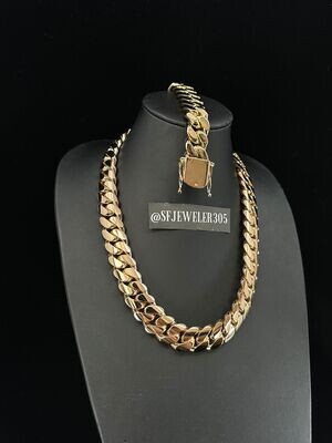22 MM 14KT GOLD OVER SILVER