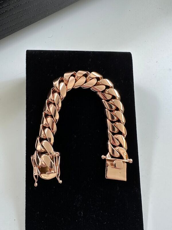 22MM 14KT ROSE GOLD OVER SILVER